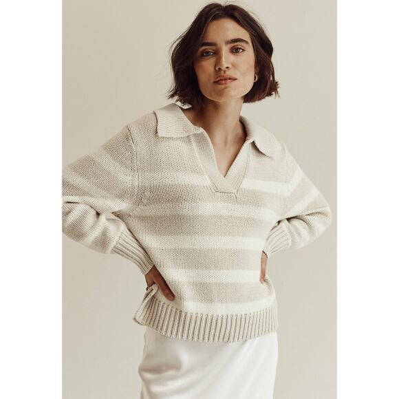 DISSH Sweaters - DISSH Colbie striped henley sweater
